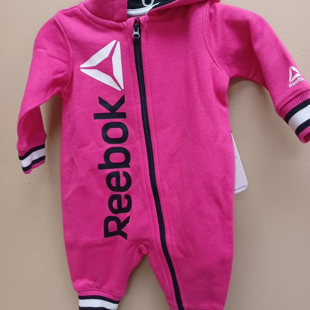 New REEBOK one piece zip hoodie - newborn